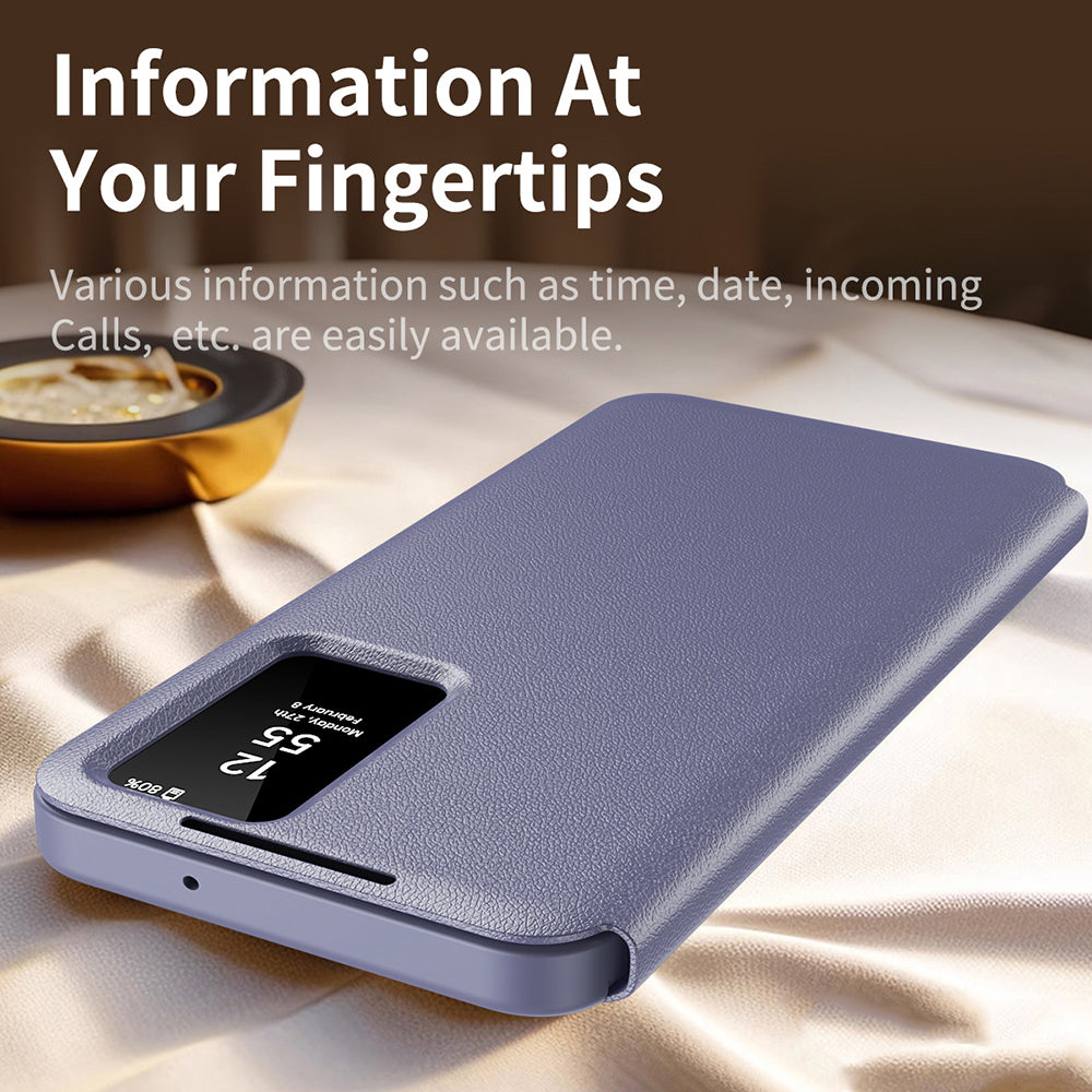 Fodral för Samsung Galaxy A16 5G A166 / A16 4G A165, Techsuit, SmartView, Lila