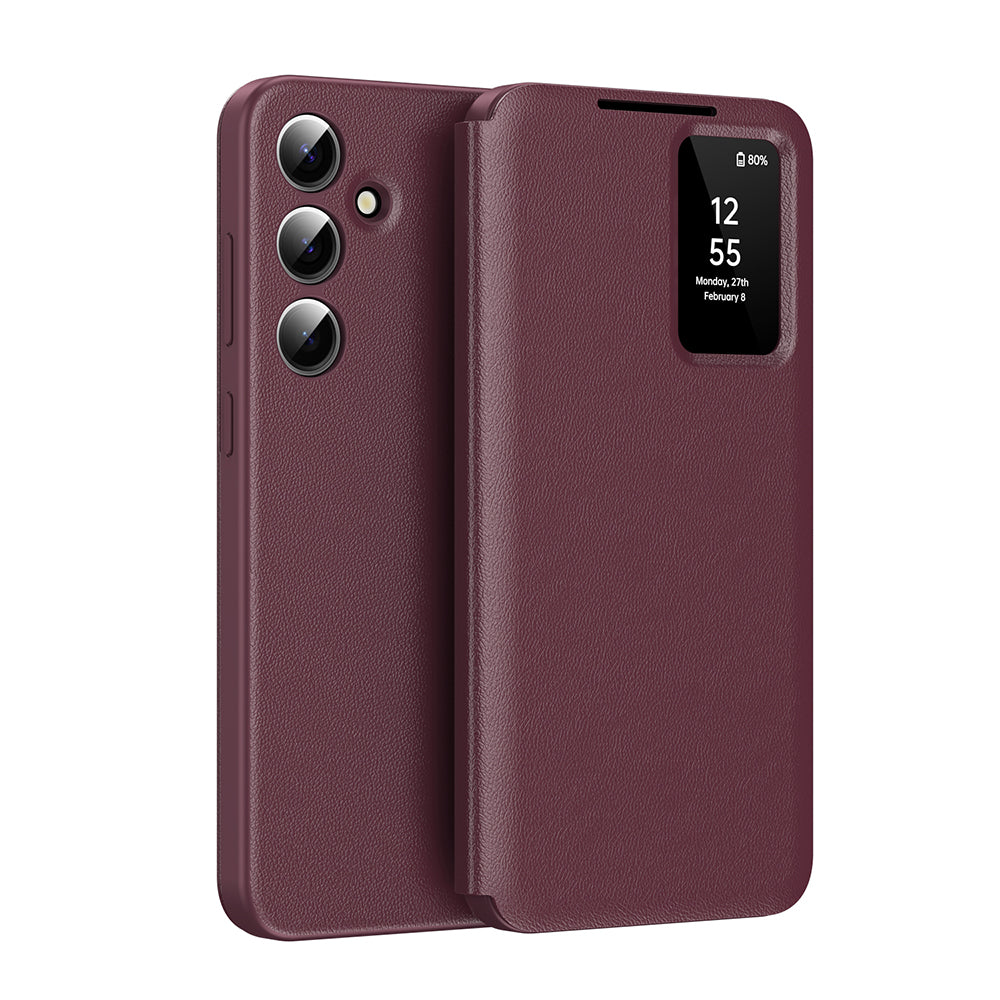 Fodral för Samsung Galaxy A16 5G A166 / A16 4G A165, Techsuit, SmartView, Röd
