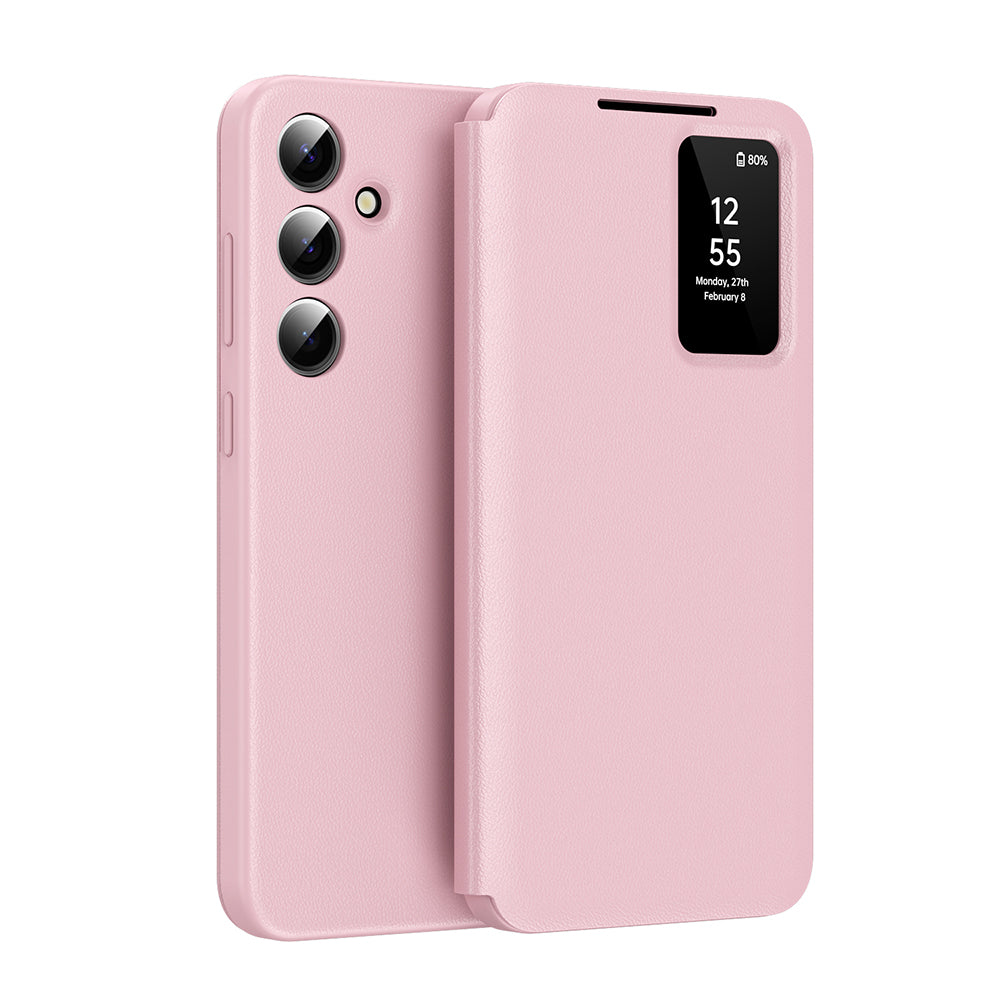 Fodral för Samsung Galaxy A16 5G A166 / A16 4G A165, Techsuit, SmartView, Rosa