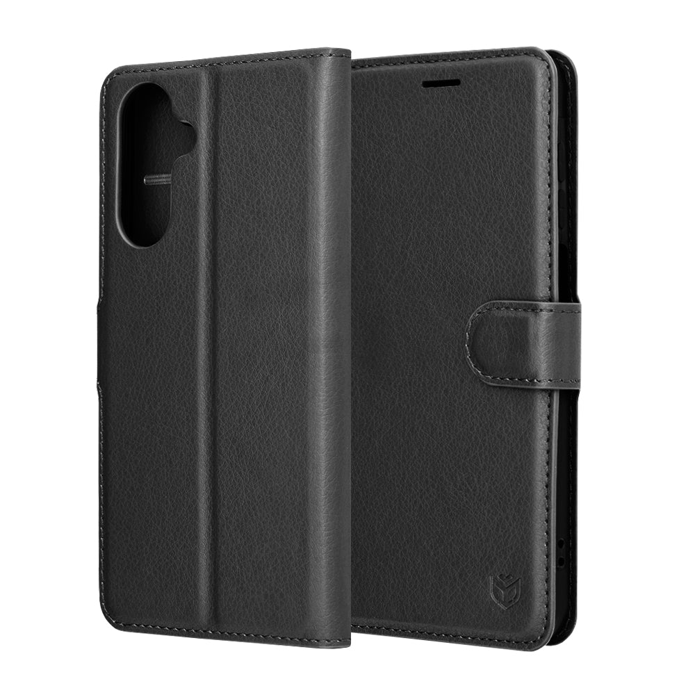 Case for Samsung Galaxy A17 4G / A17 5G, Techsuit, Leather Folio, Black