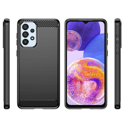 Mobilskal för Samsung Galaxy A23 5G A236 / A23 A235, Techsuit, Kolfiber, Svart
