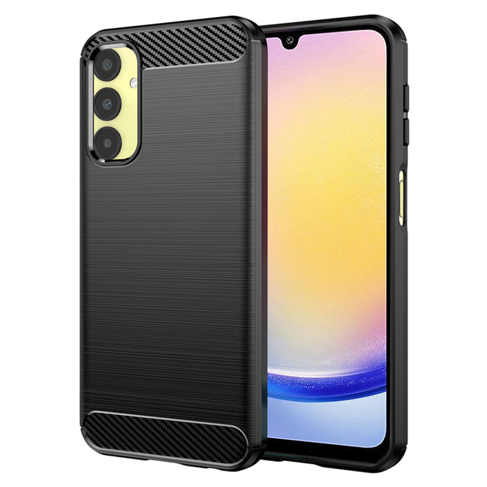 Fodral för Samsung Galaxy A25 A256, Techsuit, Kolfiber, Svart