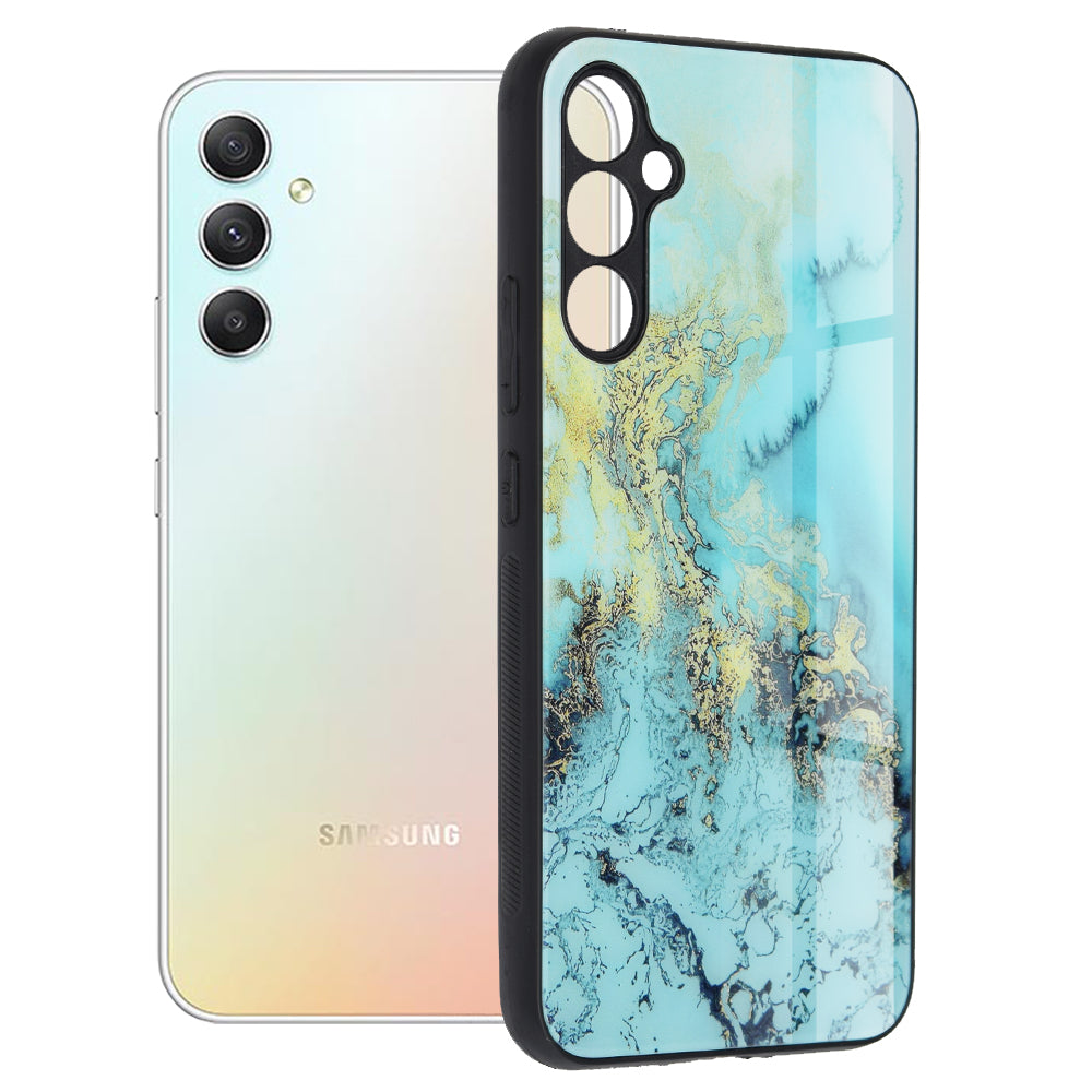 Fodral för Samsung Galaxy A34 A346, Techsuit, Glaze, Blå