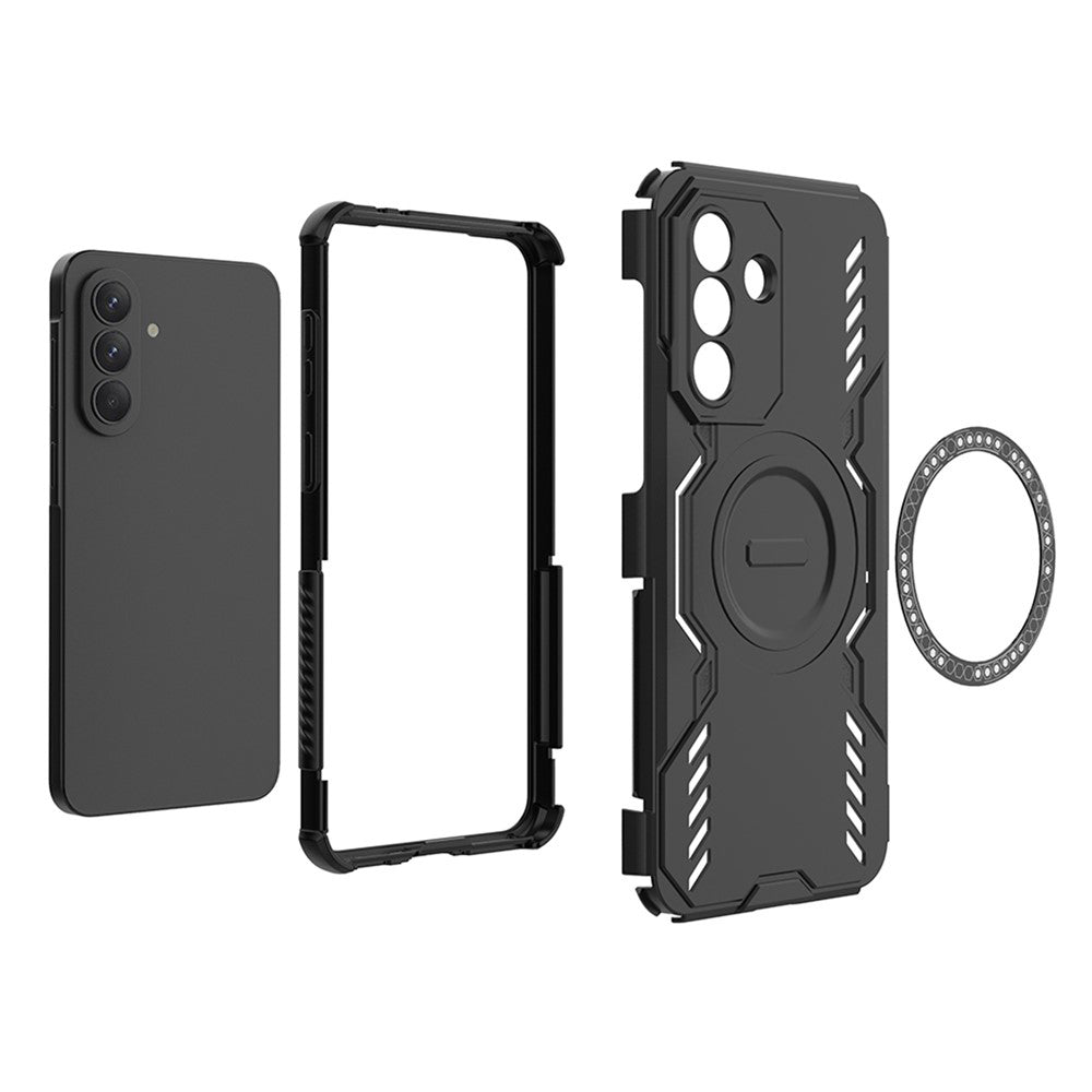 MagSafe Case for Samsung Galaxy A37 5G, Techsuit, ArmorMag, Black