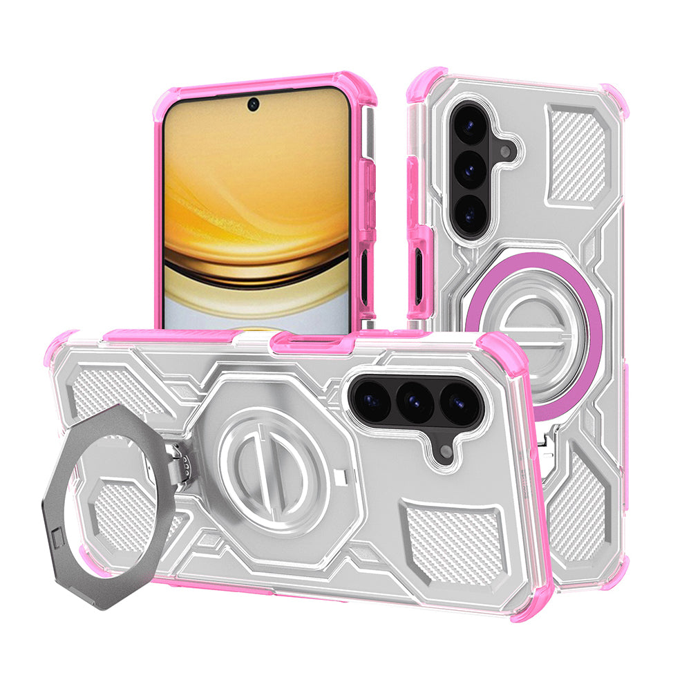 Skyddsfodral för Samsung Galaxy A37 5G, Techsuit, Carbon Shield Pro, Rosa.