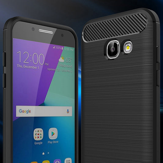 Fodral för Samsung Galaxy A5 (2017) A520, Techsuit, Kolfiber, Svart