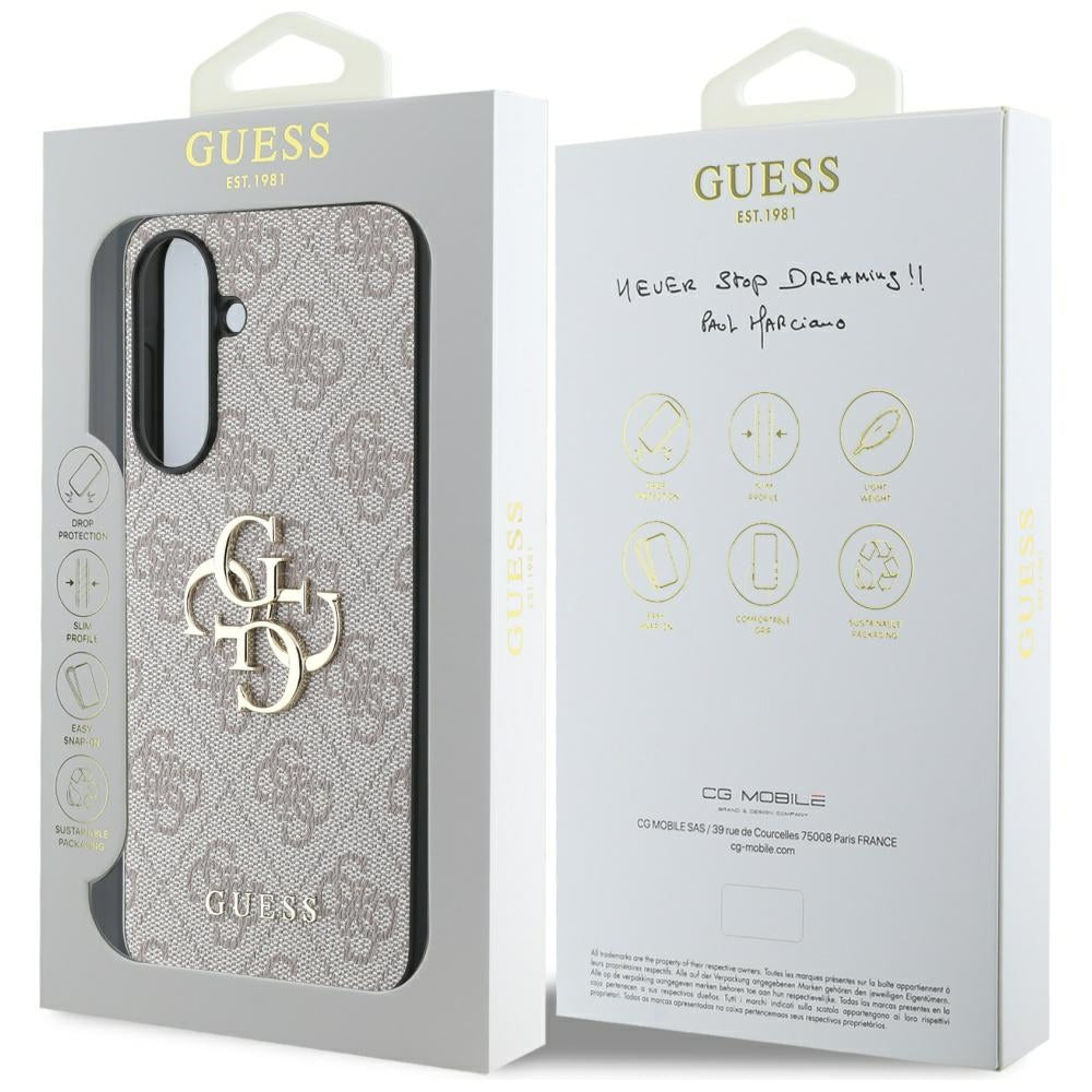 Fodral för Samsung Galaxy A56 A566, Guess, 4G Big Logo, Rosa