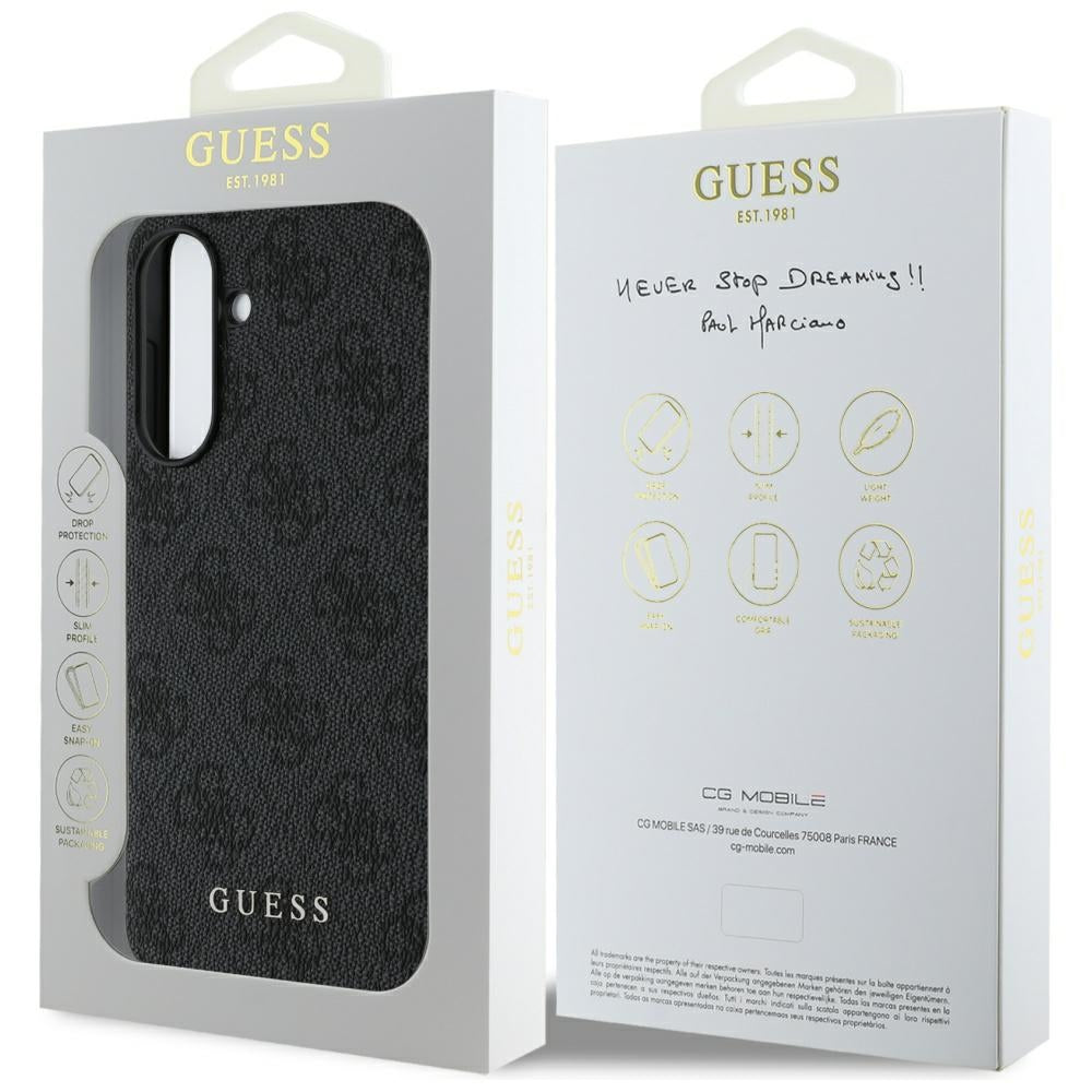 Fodral för Samsung Galaxy A56 A566, Guess, 4G Charm, Svart