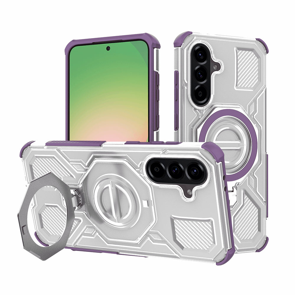 Fodral för Samsung Galaxy A56 A566, Techsuit, Carbon Shield Pro, Lila