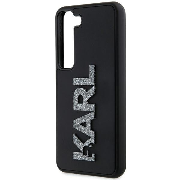 Fodral för Samsung Galaxy S23+ S916, Karl Lagerfeld, 3D Rubber Glitter Logo, Svart