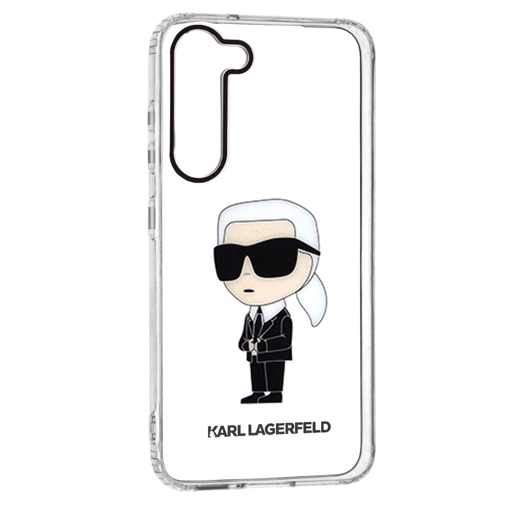 Fodral för Samsung Galaxy S23+ S916, Karl Lagerfeld, Ikonik Karl, Transparent