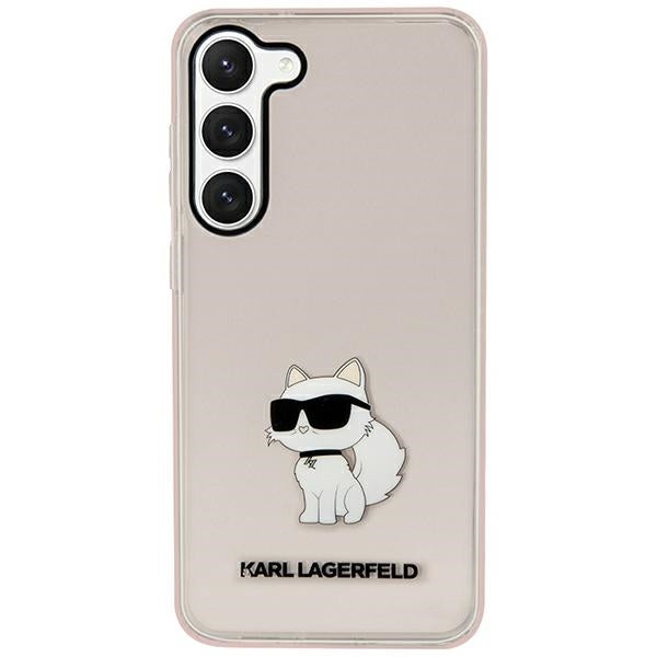 Fodral för Samsung Galaxy S23 S911, Karl Lagerfeld, Ikonik Choupette, Rosa
