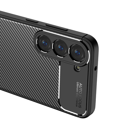 Fodral för Samsung Galaxy S23 S911, Techsuit, CarbonFiber, Svart