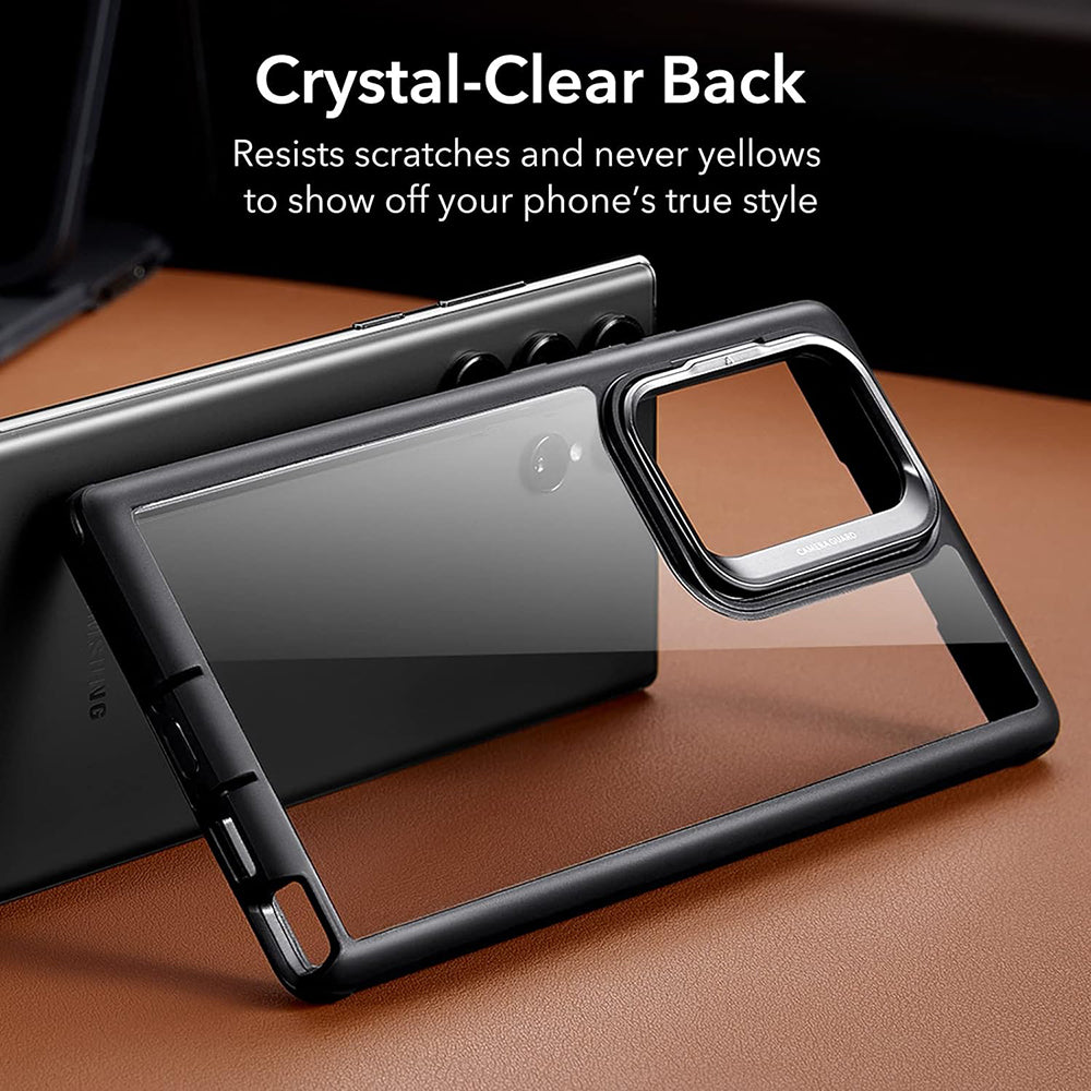 Skyddsfodral för Samsung Galaxy S23 Ultra S918, ESR, Shock Armor Kickstand, Svart Transparent