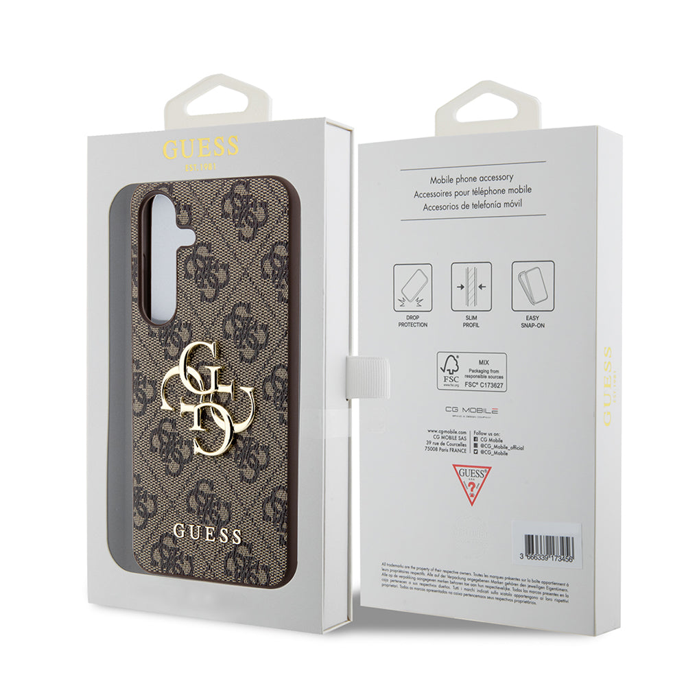 Fodral för Samsung Galaxy S24+ S926, Guess, 4G Big Logo, Brun