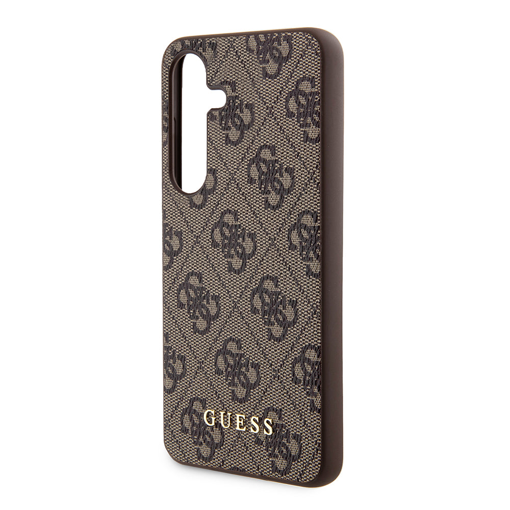 Fodral för Samsung Galaxy S24+ S926, Guess, 4G Metal Gold Logo, Brun