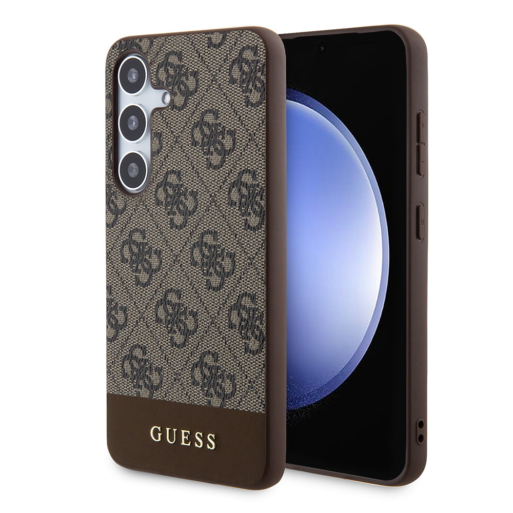 Fodral för Samsung Galaxy S24+ S926, Guess, 4G Stripe, Brun
