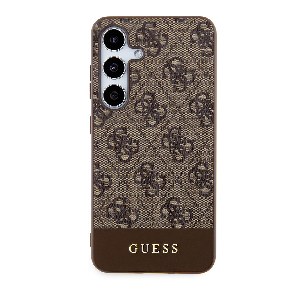 Fodral för Samsung Galaxy S24+ S926, Guess, 4G Stripe, Brun