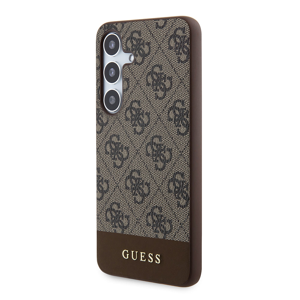 Fodral för Samsung Galaxy S24+ S926, Guess, 4G Stripe, Brun
