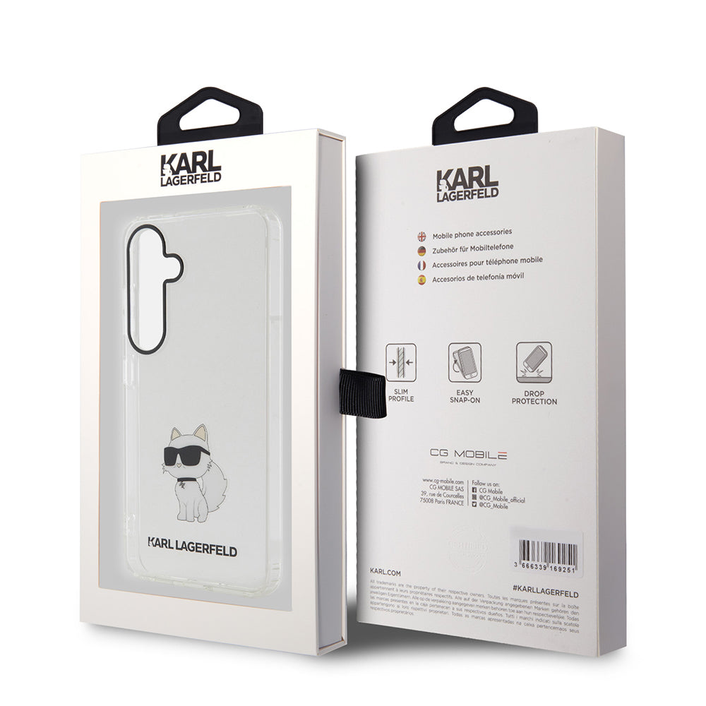 Skyddsfodral för Samsung Galaxy S24+ S926, Karl Lagerfeld, IML Luxury Choupette, Transparent