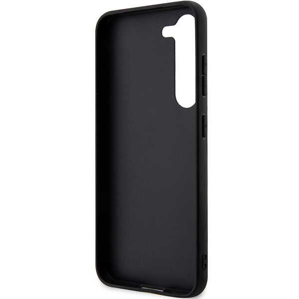 Case for Samsung Galaxy S24+ S926, Karl Lagerfeld, Saffiano Monogram Metal Logo, Black