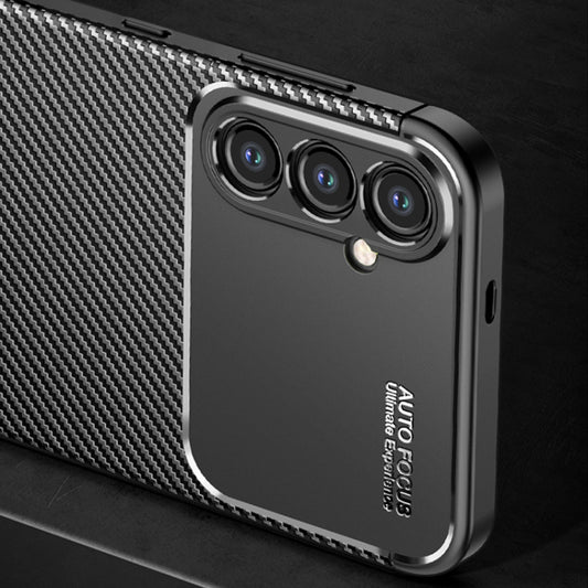 Fodral för Samsung Galaxy S24 S921, Techsuit, CarbonFiber, Svart