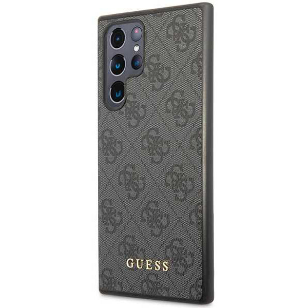 Fodral för Samsung Galaxy S24 Ultra S928, Guess, 4G Metal Gold Logo, Svart