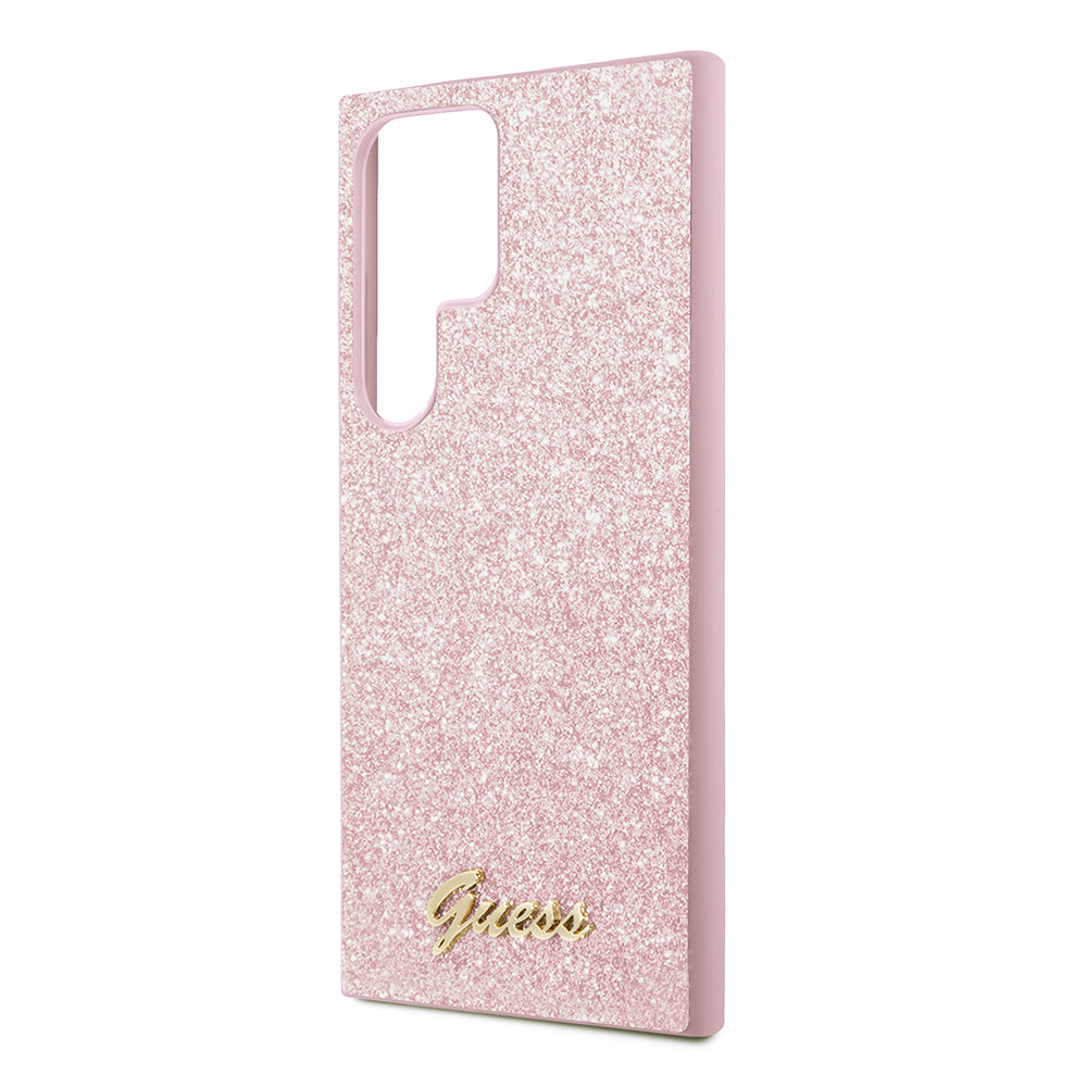 Fodral för Samsung Galaxy S24 Ultra S928, Guess, Glitter Script, Guld
