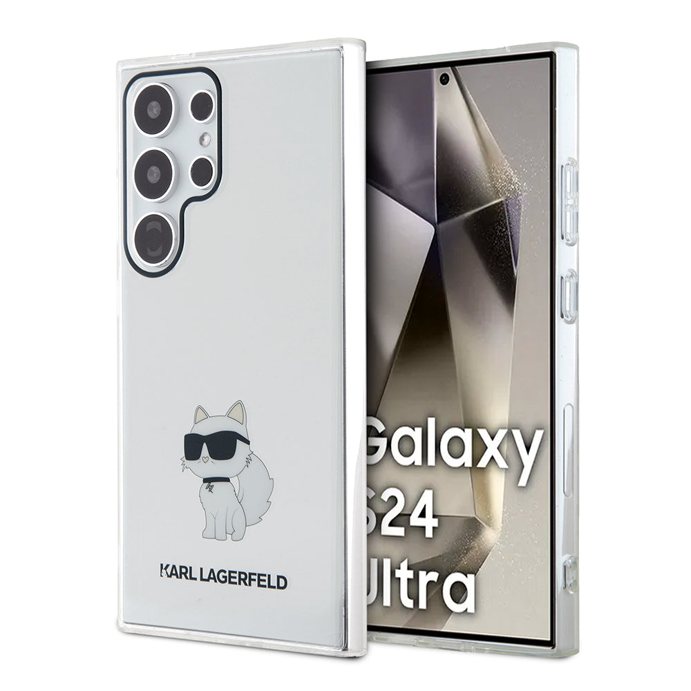 Skyddsfodral för Samsung Galaxy S24 Ultra S928, Karl Lagerfeld, IML Luxury Choupette, Transparent