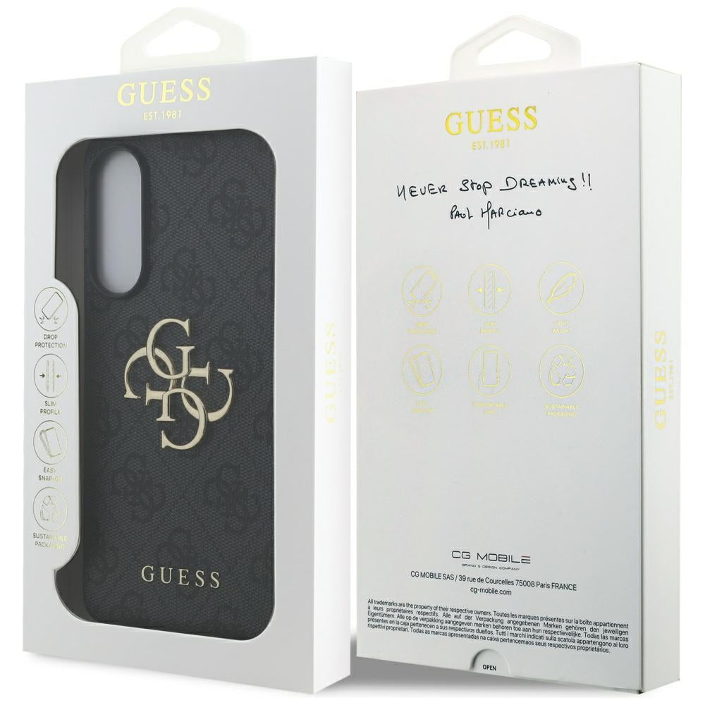 Case for Samsung Galaxy S25 Edge S937, Guess, Big 4G Logo Classic, Black
