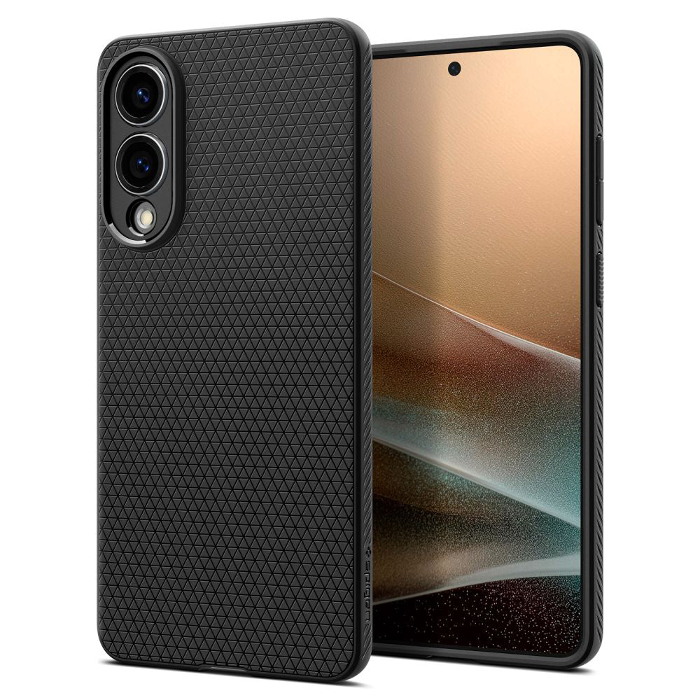 Fodral för Samsung Galaxy S25 Edge S937, Spigen, Liquid Air, Mattsvart ACS09420