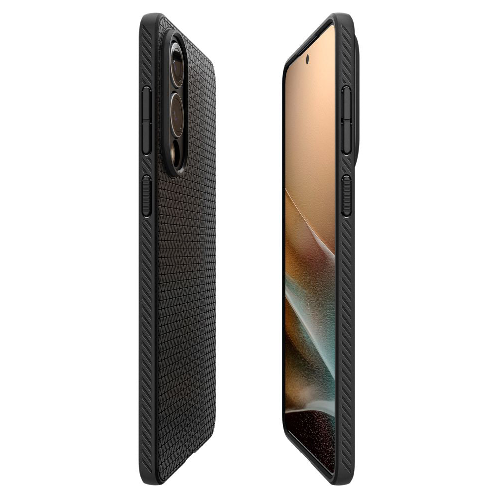 Fodral för Samsung Galaxy S25 Edge S937, Spigen, Liquid Air, Mattsvart ACS09420