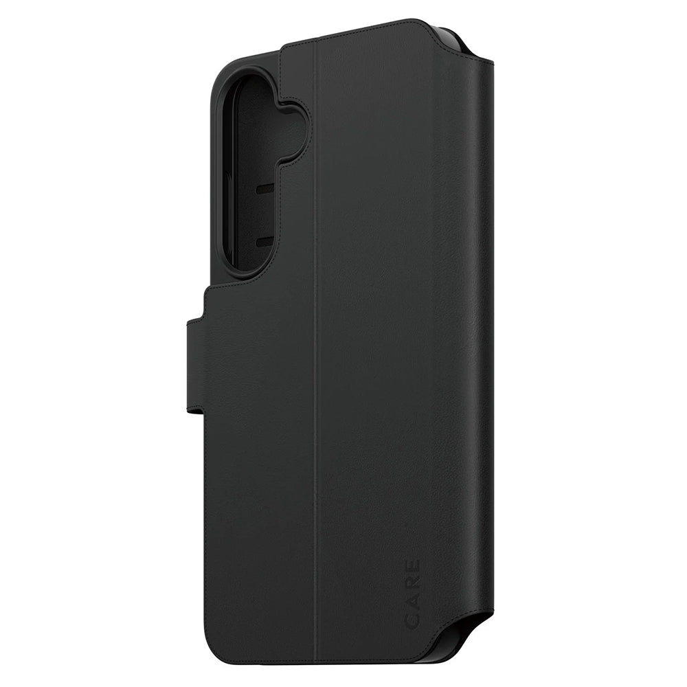 Fodral för Samsung Galaxy S25+ S936, PanzerGlass, Care Feature Kickstand Wallet, Svart