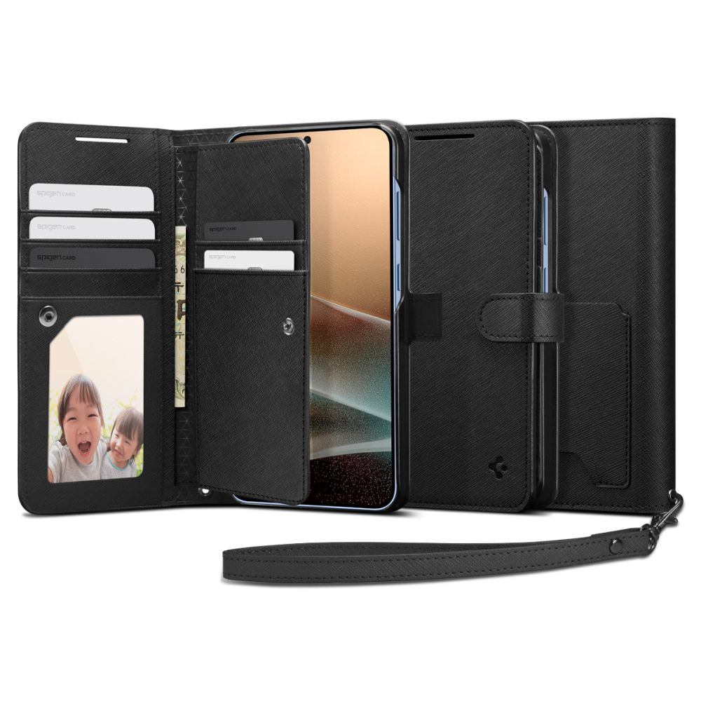 Fodral för Samsung Galaxy S25+ S936, Spigen, Wallet S, Svart ACS09125