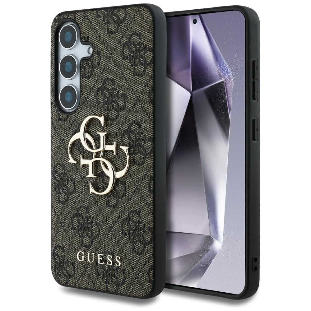 Fodral för Samsung Galaxy S25 S931, Guess, 4G Big Logo, Brun