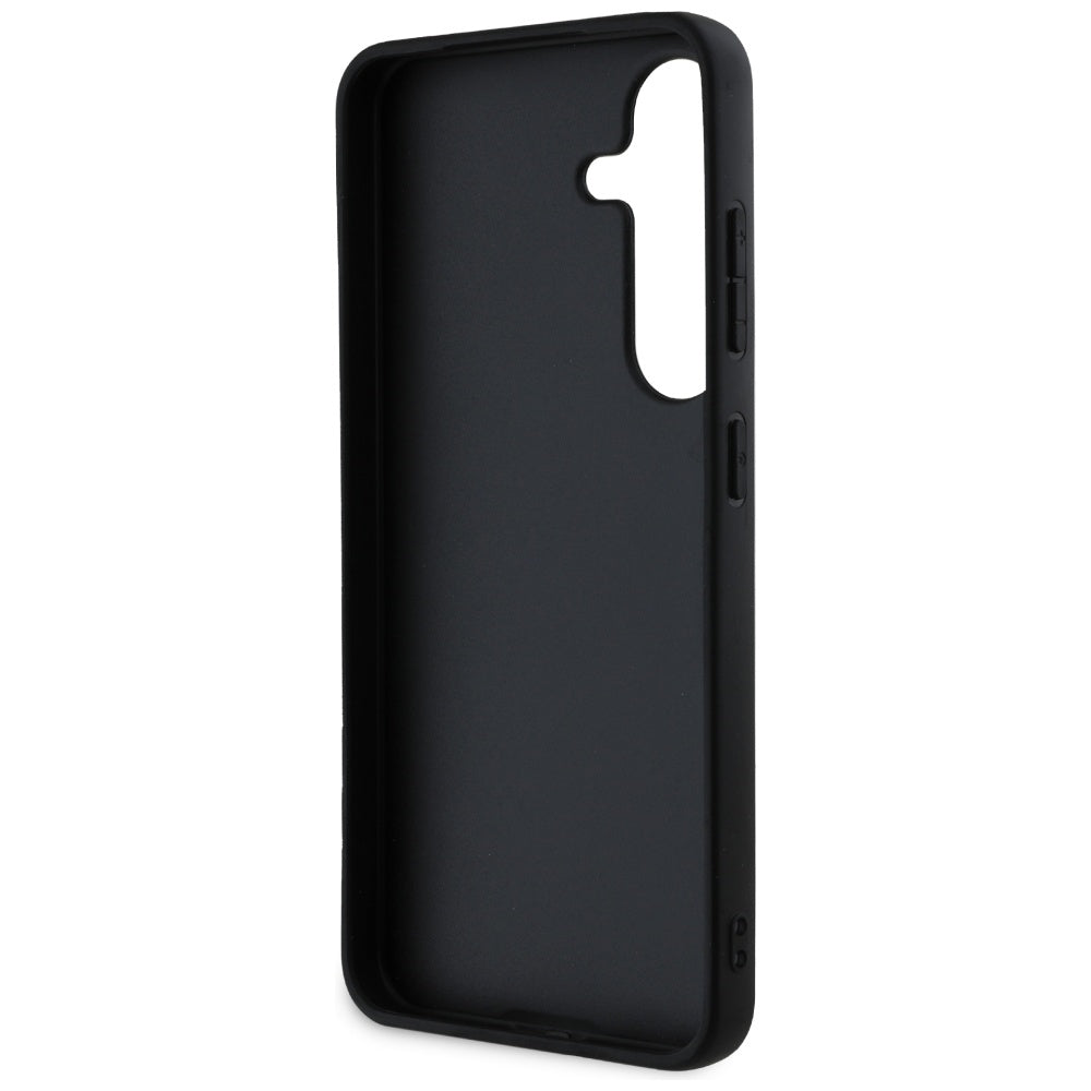 Fodral för Samsung Galaxy S25 S931, Guess, Grained Hot Stamp 4G Triangle, Rosa