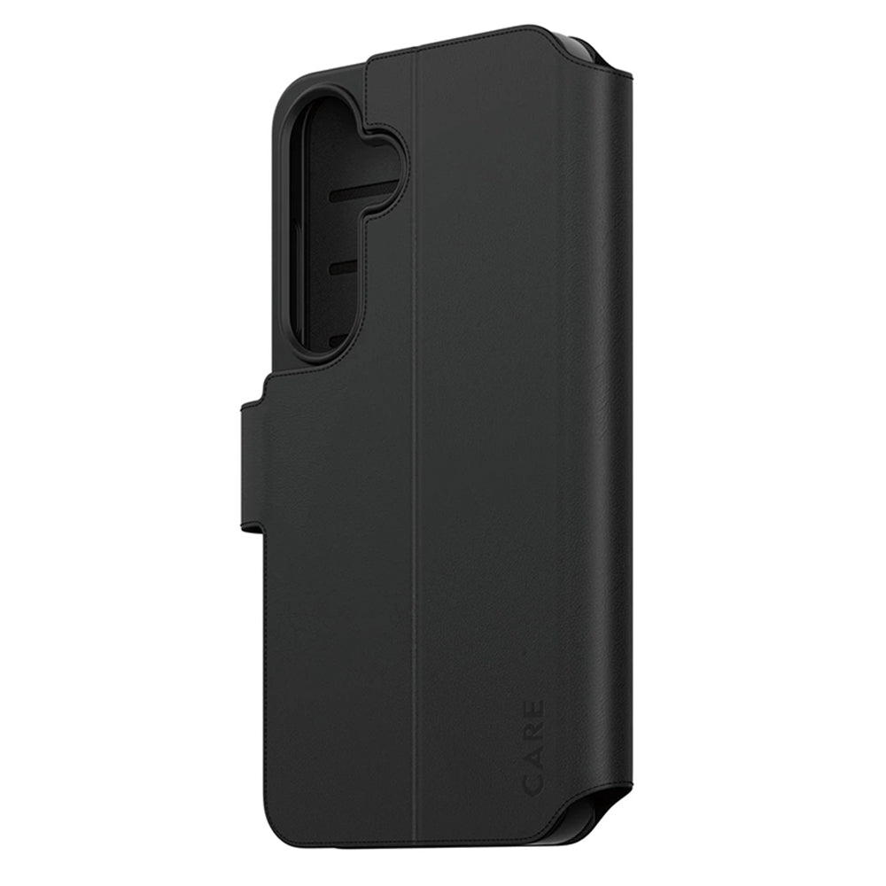 Fodral för Samsung Galaxy S25 S931, PanzerGlass, Care Feature Kickstand Wallet, Svart