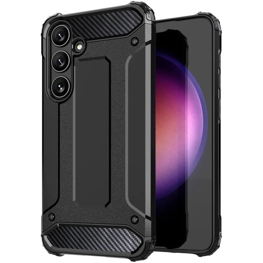 Fodral för Samsung Galaxy S25 S931, Techsuit, Hybrid Armor, Svart