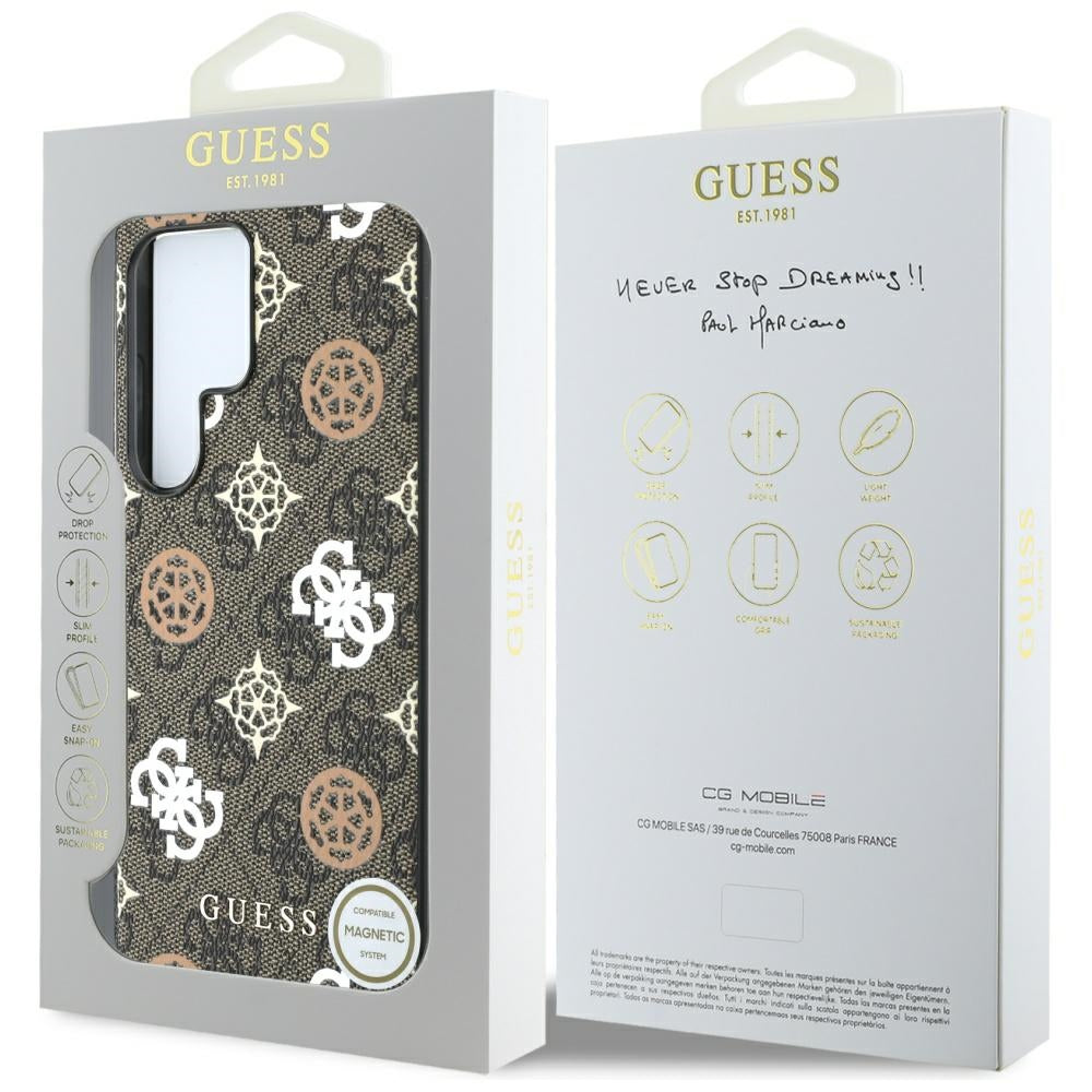 Fodral för Samsung Galaxy S25 Ultra S938, Guess, 4G Peony, Brun