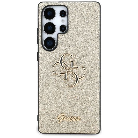 Fodral för Samsung Galaxy S25 Ultra S938, Guess, Glitter Big 4G Script, Guld