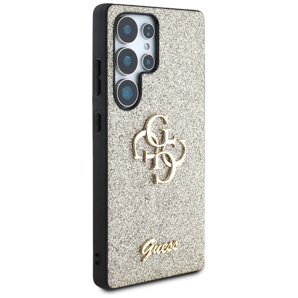 Case for Samsung Galaxy S25 Ultra S938, Guess, Glitter Big 4G Script, Gold