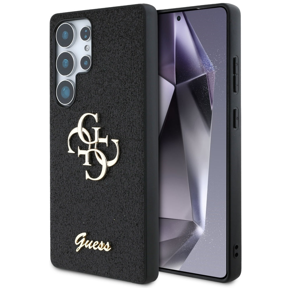 Fodral för Samsung Galaxy S25 Ultra S938, Guess, Glitter Big 4G Script, Svart