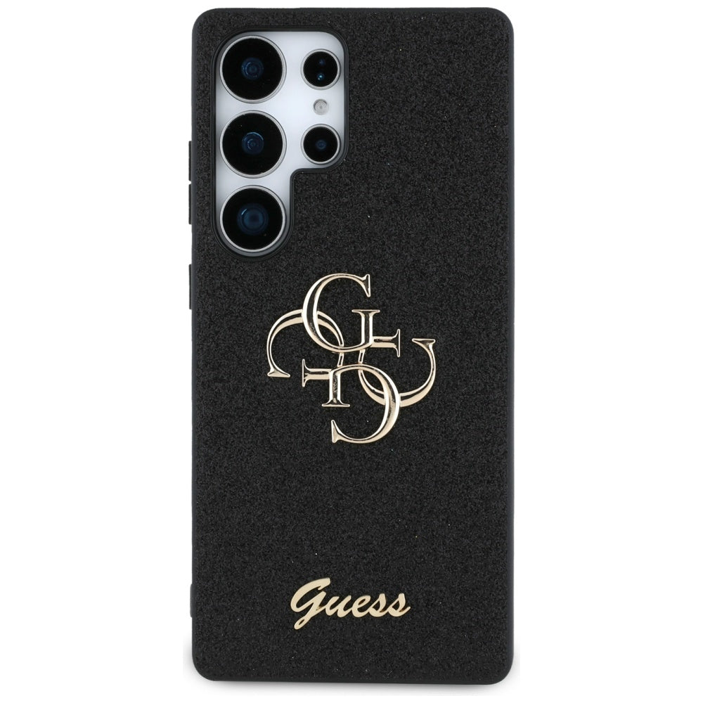 Fodral för Samsung Galaxy S25 Ultra S938, Guess, Glitter Big 4G Script, Svart