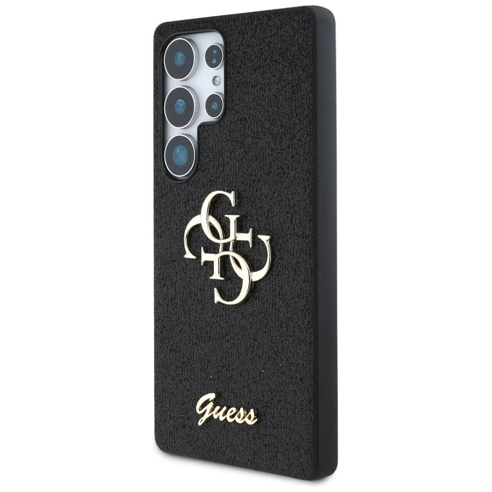 Fodral för Samsung Galaxy S25 Ultra S938, Guess, Glitter Big 4G Script, Svart