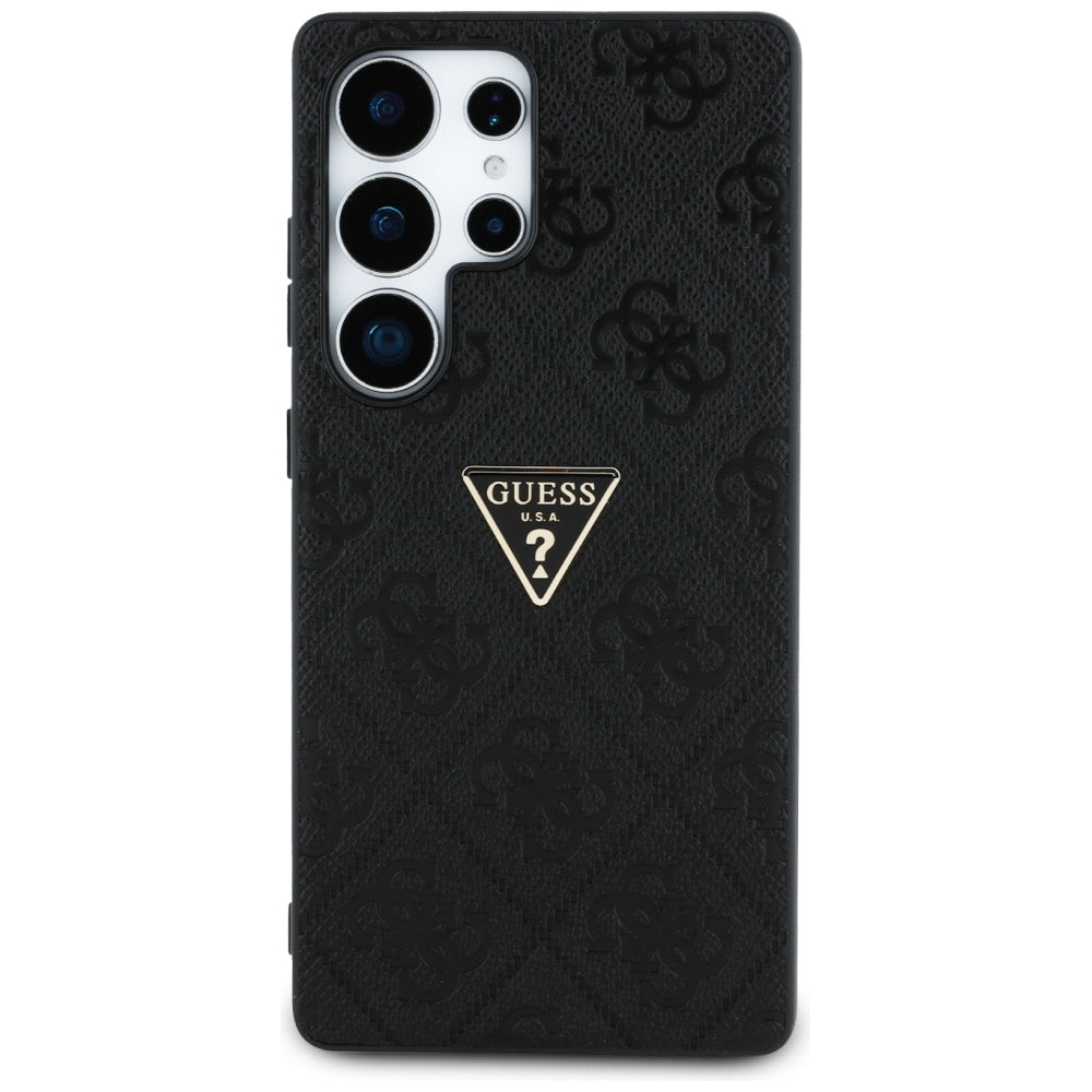 Fodral för Samsung Galaxy S25 Ultra S938, Guess, Grained Hot Stamp 4G Triangle, Svart