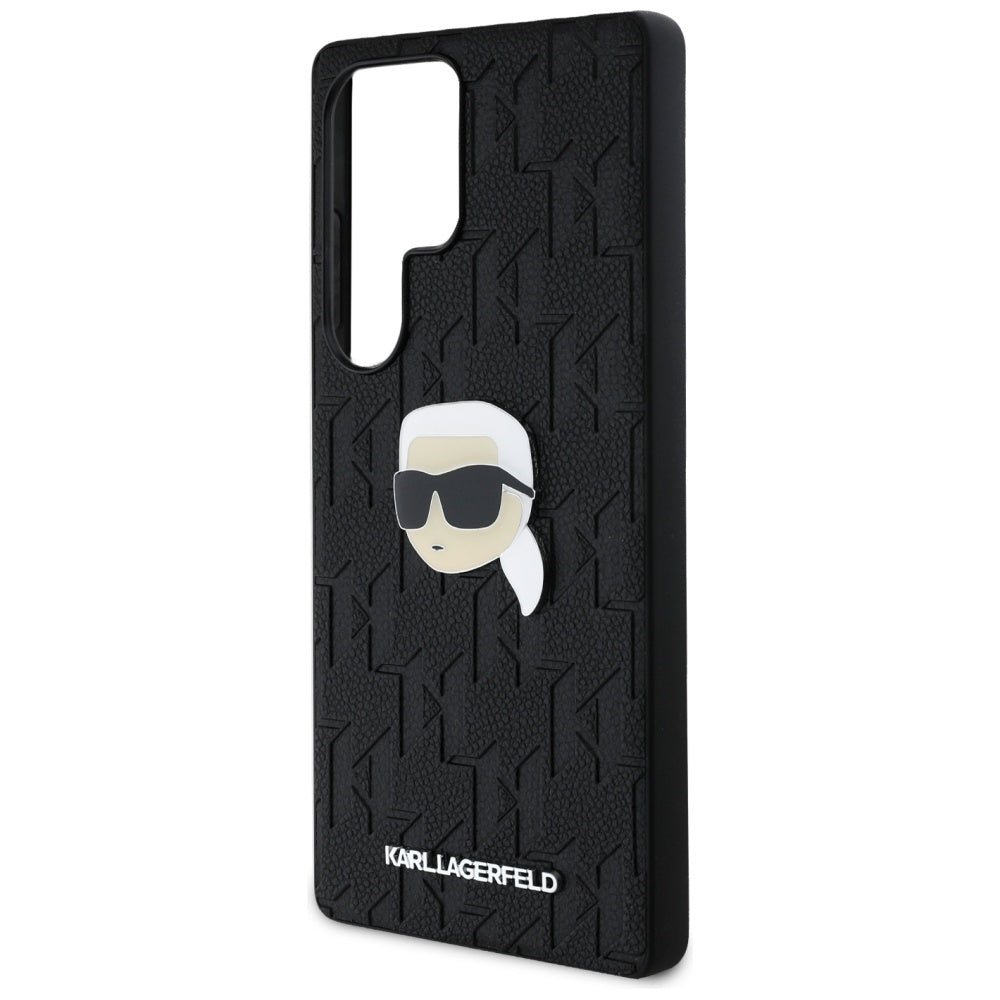 Fodral för Samsung Galaxy S25 Ultra S938, Karl Lagerfeld, Monogram Karl's Head, Svart