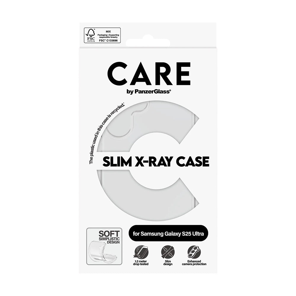 Skyddsfodral för Samsung Galaxy S25 Ultra S938, PanzerGlass, Fashionable Care, Transparent