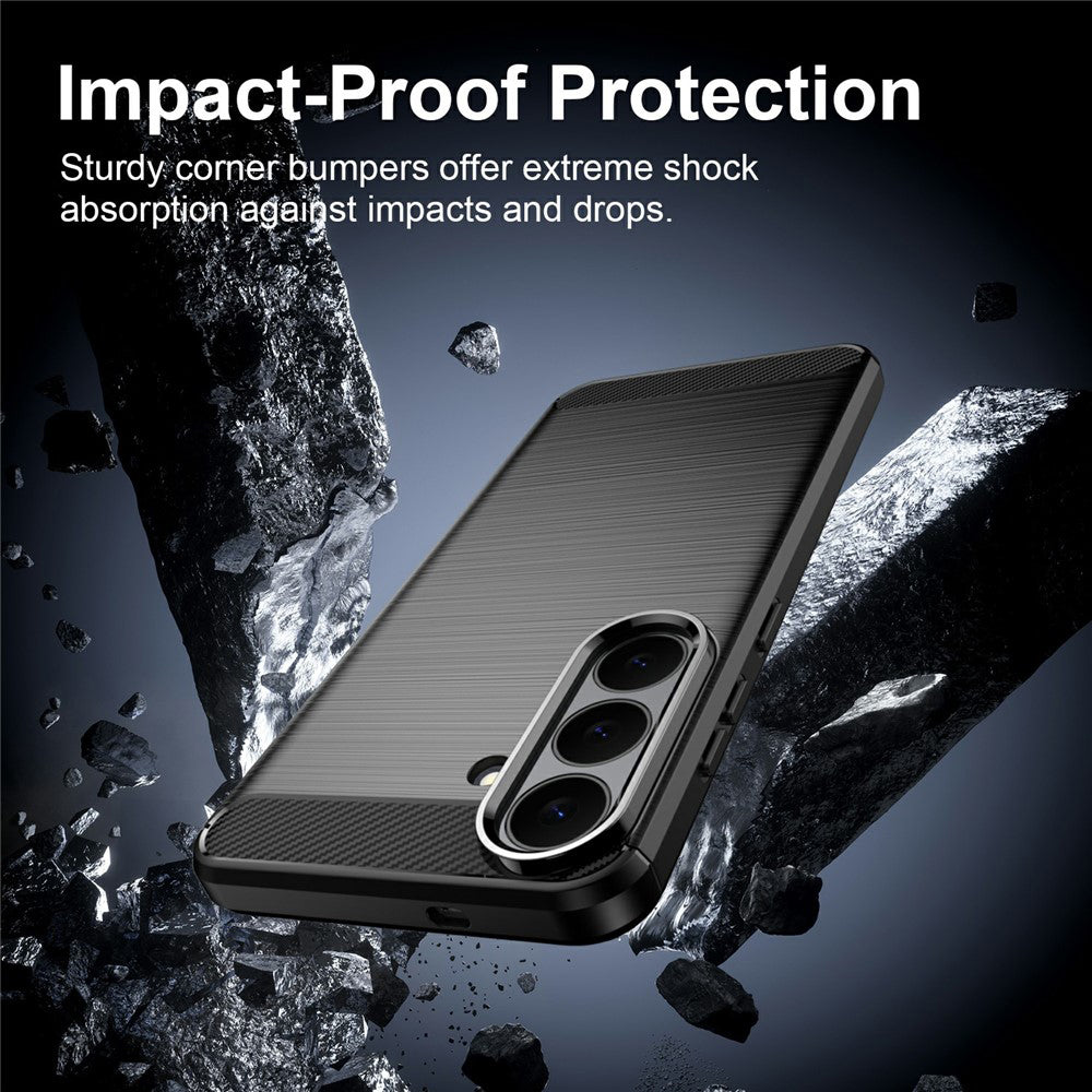 Fodral för Samsung Galaxy S26 FE S741 / S25 FE, Techsuit, Kolfiber, Blå
