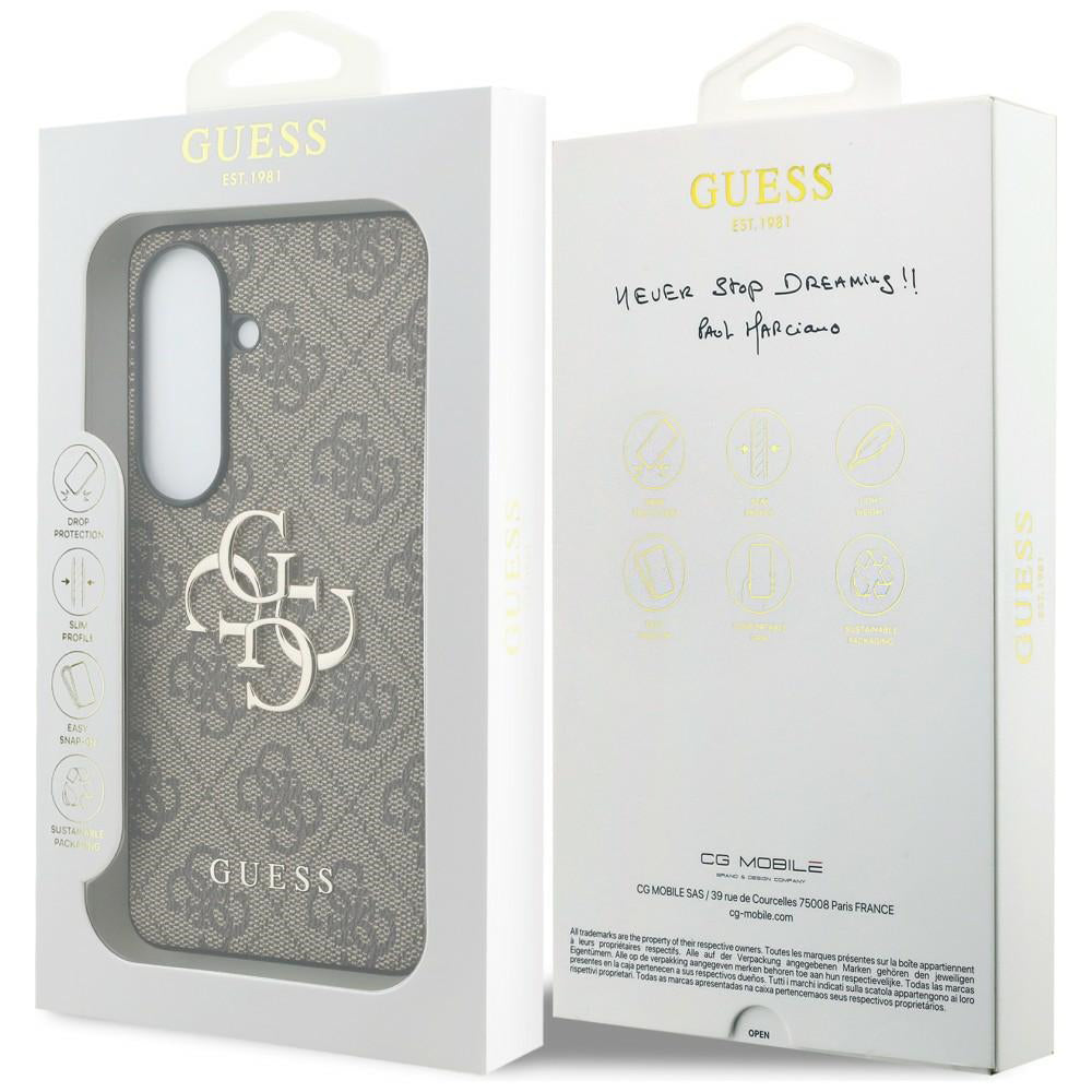 Fodral för Samsung Galaxy S26 S942, Guess, 4G Big Logo, Brun