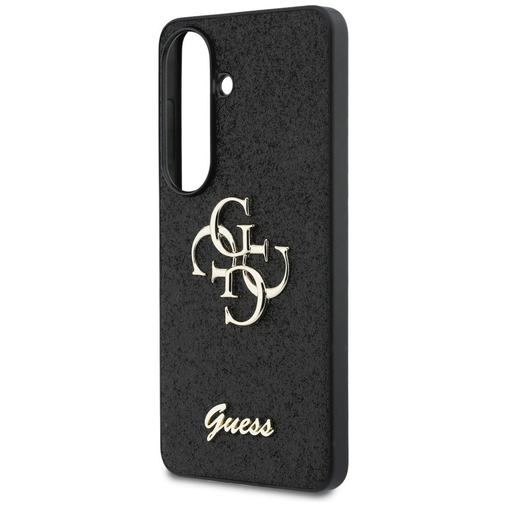 Fodral för Samsung Galaxy S26 S942, Guess, Fixed Glitter Big 4G Metal Frame, Svart